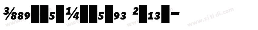 WhitneyNumeric Black字体转换